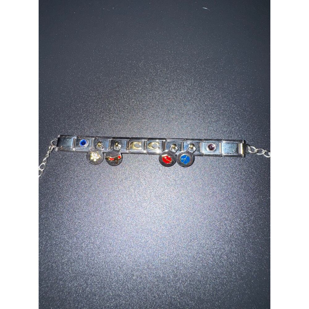 Charm Bracelet Necklace / Y2K / Silver / EUC